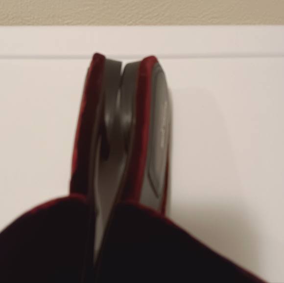 Michael Kors| Velvet Slip On Mule Burgundy Merlot Wine Sz 40/ US 9.5 - Picture 8 of 11